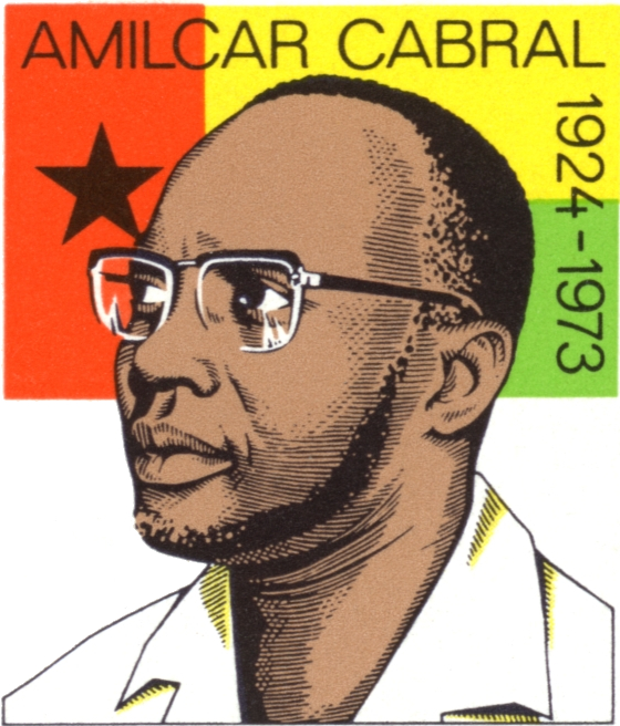 Drawing of Amilcar Cabral from a DDR stamp